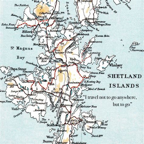 Scotland Map Card Of The Shetland Islands By A Northern Life ...