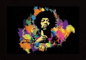 Posterskart Jimi Hendrix Painting Art Framed Poster Paper Print - Art ...