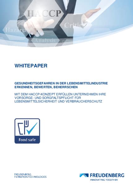 HACCP für sichere Lebensmittel - Filterwelt -Freudenberg Filtration ...