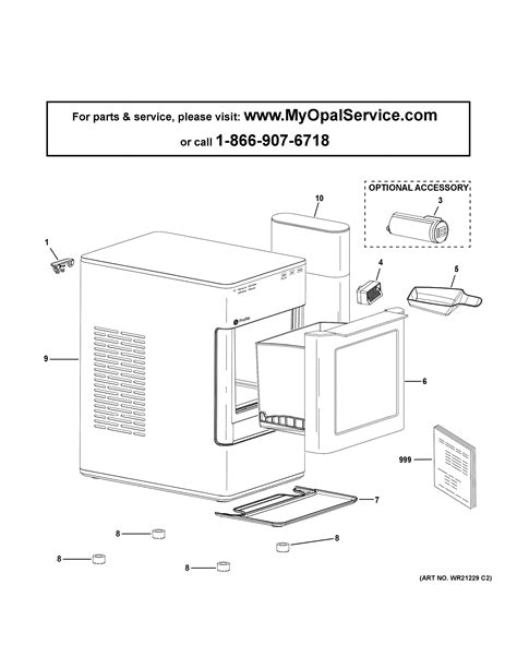 Ge Profile Opal 2.0 Nugget Ice Maker Drain Hose Extension For Nugget ...