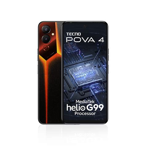 (Refurbished) Tecno POVA 4 (Magma Orange,8GB RAM,128GB Storage)| 6nm ...