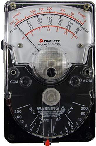 Buy Triplett Model 310-TEL Hand-Sized Analog Multimeter for Telco - AC ...