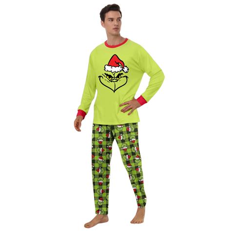 Casual Fitted Grínch Lounge Sets for Women & Family, Christmas Pajamas ...