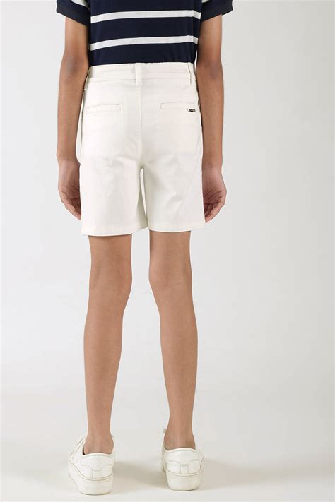 Buy Boys Off White Regular Fit Solid Shorts Online | One Friday