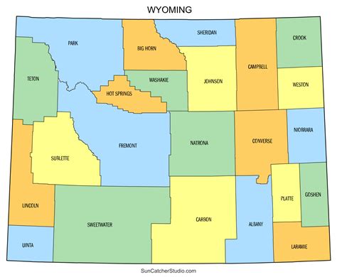 Printable Map Of Wyoming - Free Printable Map