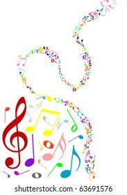 Musical Background Colored Music Notes Stock Vector (Royalty Free) 63691576 | Shutterstock