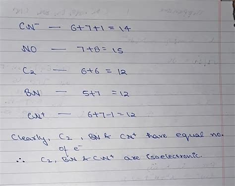 which of the following are isoelectronic - Brainly.in