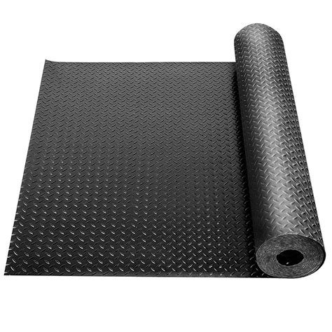 Amazon.com: Boshen 5Ft x 12Ft Rubber Flooring Mats 1.6mm Diamond Plate ...