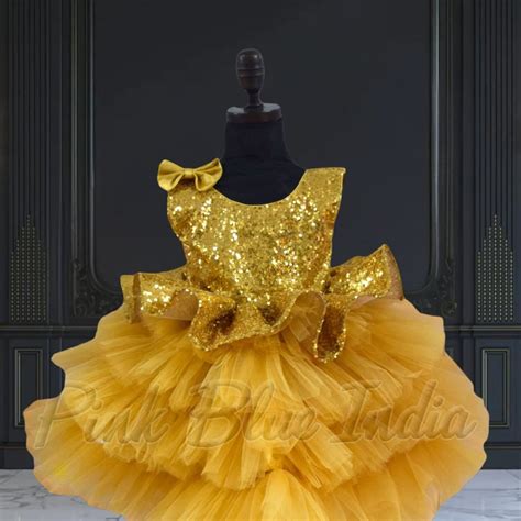 Party Wear Golden Peplum Dress