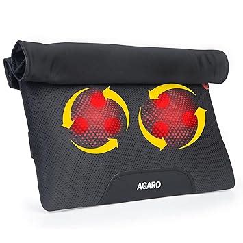 AGARO Deluxe Shiatsu Neck & back cushion Massager with 4 Rollers ...