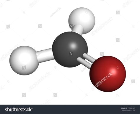 Formaldehyde Ch2o Molecular Model Formaldehyde Known Stock Illustration ...