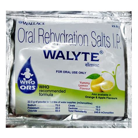 Walyte ORS Lemon Sachet 22 gm Price, Uses, Side Effects, Composition ...