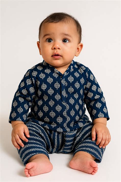 Infant Dhoti Kurta Set in Floral Printed – biglilpeople