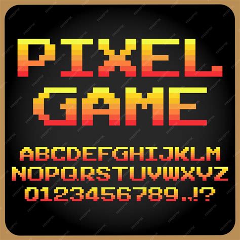 8 bit pixel alphabet. vintage stylish fonts or letters types in vector ...