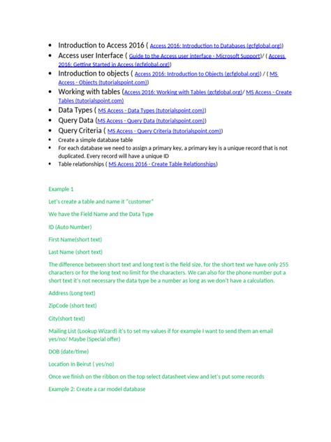 Image result for Access Tutorial PDF
