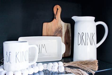 How to Style A Farmhouse China Cabinet with Rae Dunn Pottery