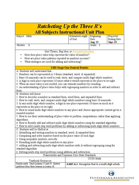 4th Grade Math Lesson 1 的图像结果