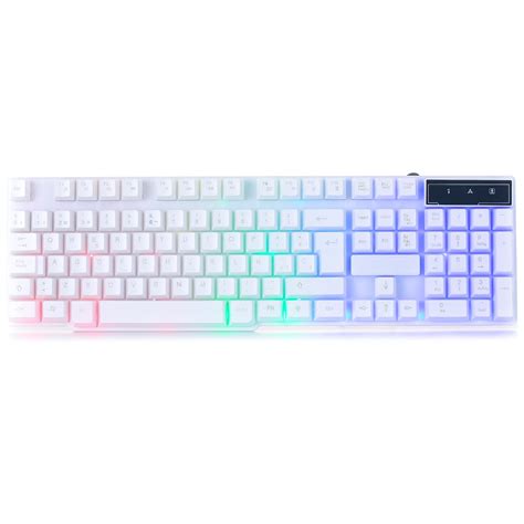 Amazon.in: Buy Orzly White Gaming Keyboard RGB USB Wired Rainbow ...