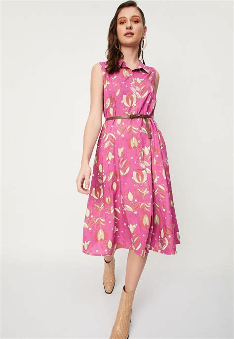 Buy Women Printed Button Down Shirt Dress Online at just Rs. 799.0 ...