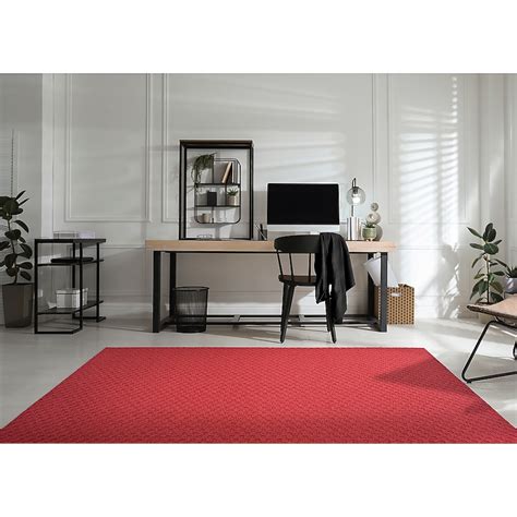 Garland Rug Town Square 4 X 6 (ft) Chili Red Indoor Solid Industrial ...