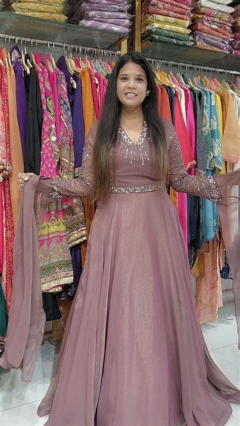 Princess mauve long sleeves maxi gown – MODERNSAHIBA