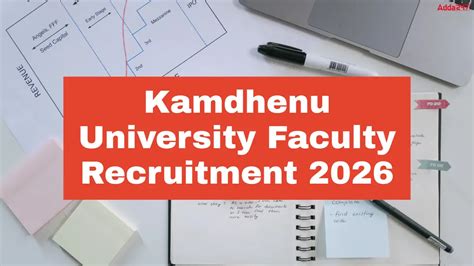Kamdhenu University Faculty Recruitment 2026 Out 214 Posts, Application ...