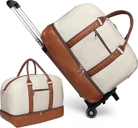 Amazon.com | seyfocnia Rolling Duffle Bag with Wheels, Duffle Bag for ...
