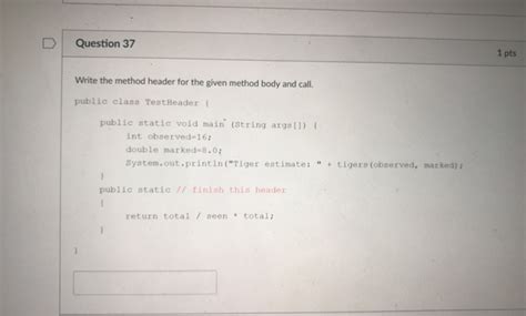 Image result for Method Header Example Java