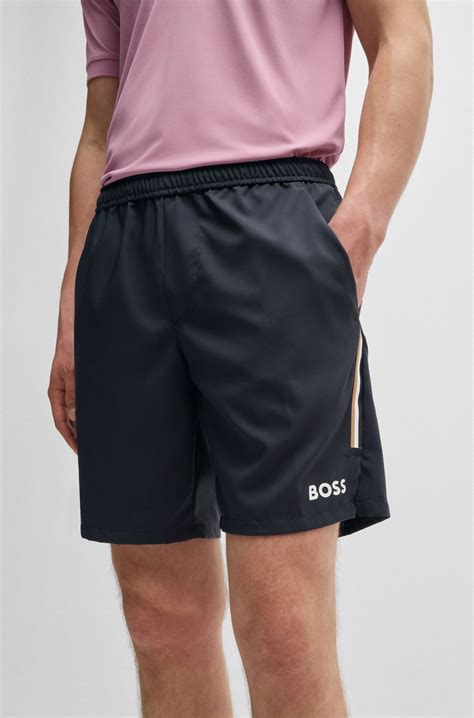 BOSS - BOSS x Matteo Berrettini water-repellent shorts with logo print ...