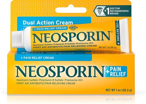 Amazon.com: Neosporin Crema para el alivio del dolor de máxima fuerza 1 onza (paquete de 3 ...