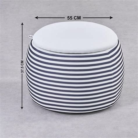 Buy Charlie Faux Leather Pouffe with Storage - White from Home Centre ...