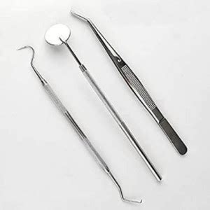 ARINEO 3 Pcs Dental PMT Set, Dental Tools includes 1 Dental Tweezer + 1 ...