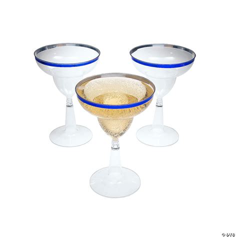 Blue Rimmed Wine Glasses