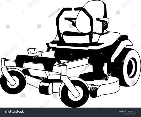 Zero Turn Lawn Mower Digital Eps Stock Vector (Royalty Free) 2400307949 ...