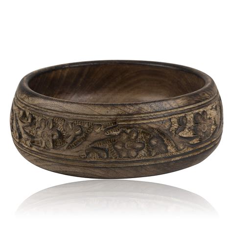 Buy Beautiful Handmade 6 x 2" Decorative Mango Wood Snack Serving Bowl ...