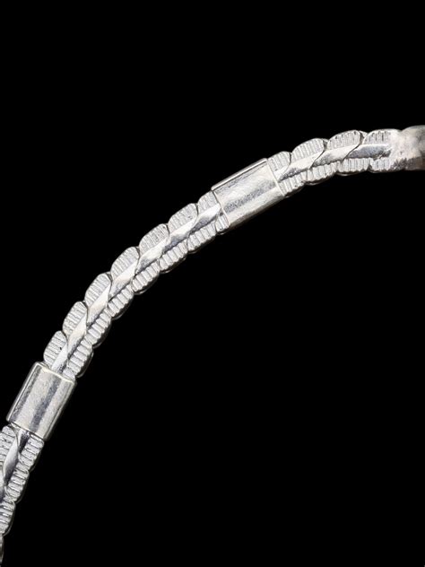 925 Sterling Silver Cuban Link With Beads Anklets For Womens - Silver ...