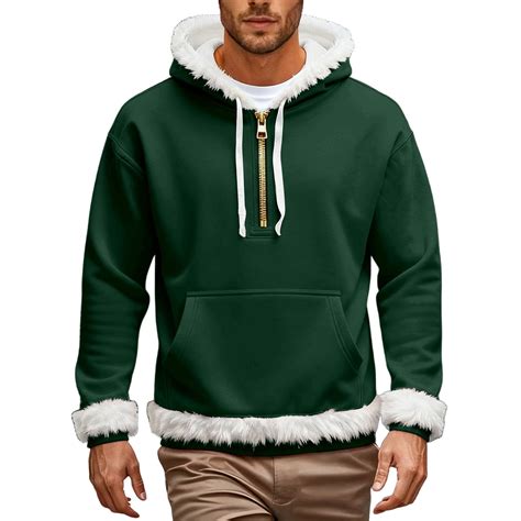 Adeawade Christmas Sweatshirts For Men 2025 Half Zip Pullover Hooded ...