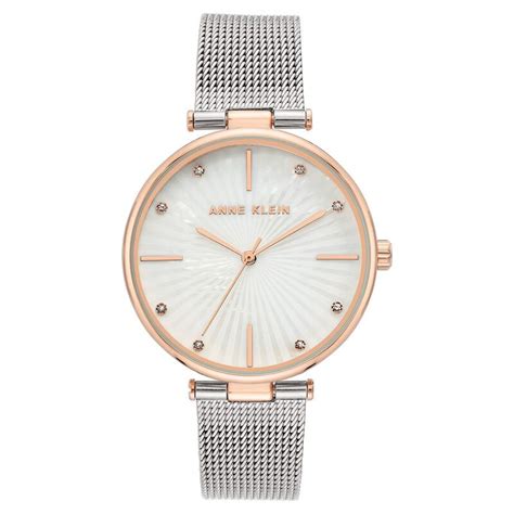 Buy Online Anne Klein Quartz Analog Mother Of Pearl Dial Metal Strap ...