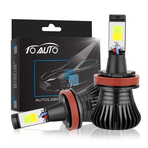 TOAUTO H11 LED F Dog Bulbs H8 H9 LED Bulbs,Dual Color with COB Chips ...