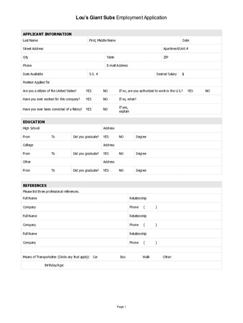 Fillable Online Application Color Lou's PDF Fax Email Print - pdfFiller