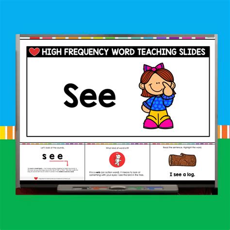 See Sight Word Teaching Slides - Simply Kinder + Printable Membership