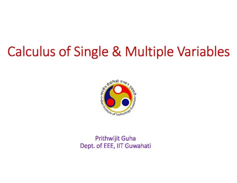 02 Calculus Single Multiple Variables - Calculus of Single & Multiple ...