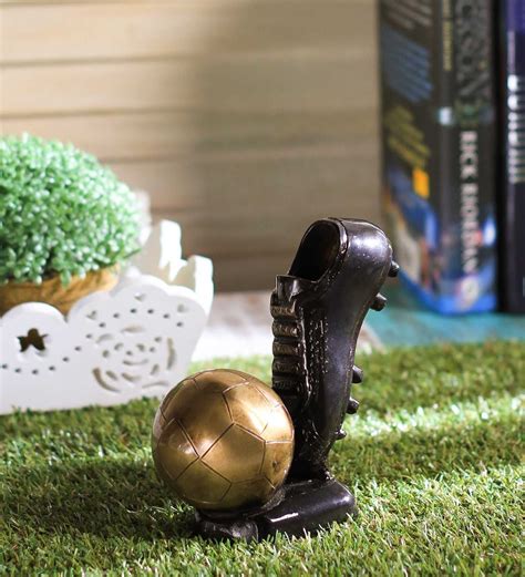 Decorative Soccer Ball and Shoe Brass Tableware - eCraftIndia Online