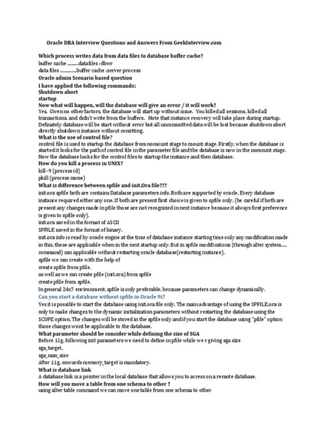 Image result for Oracle Database Administrator Interview