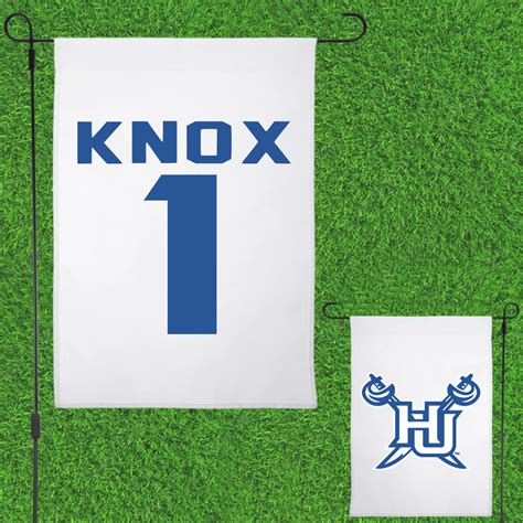 #1 AJ Knox | Hampton University Lacrosse White Garden Flag