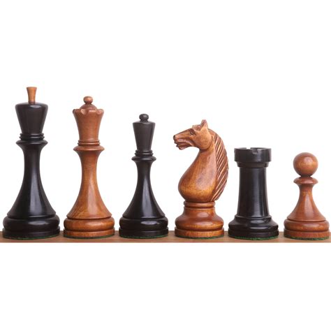 1935 Botvinnik Flohr-II Soviet Chess Pieces Only Set -Distress Antique