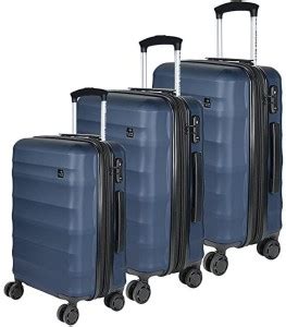 NASHER MILES Rome Expander| Hard-Side| Luggage Set of 3| Navy Blue ...