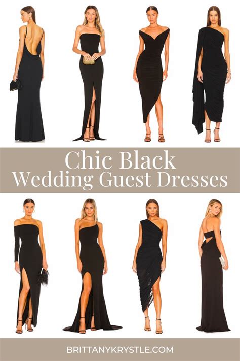 fall wedding guest dress black