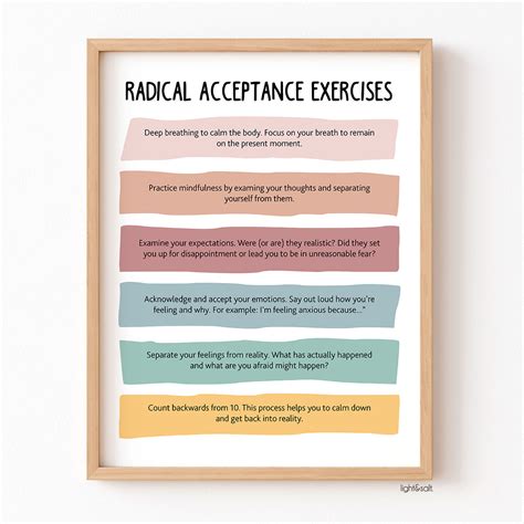 DBT Radical Acceptance Worksheet (Editable, Fillable, Printable ...
