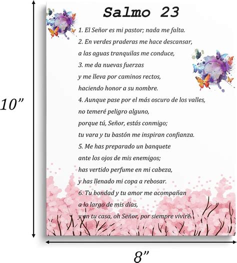 Trinx Salmo 23 En Espanol Para Pared, Psalm 23 - Wrapped Canvas ...